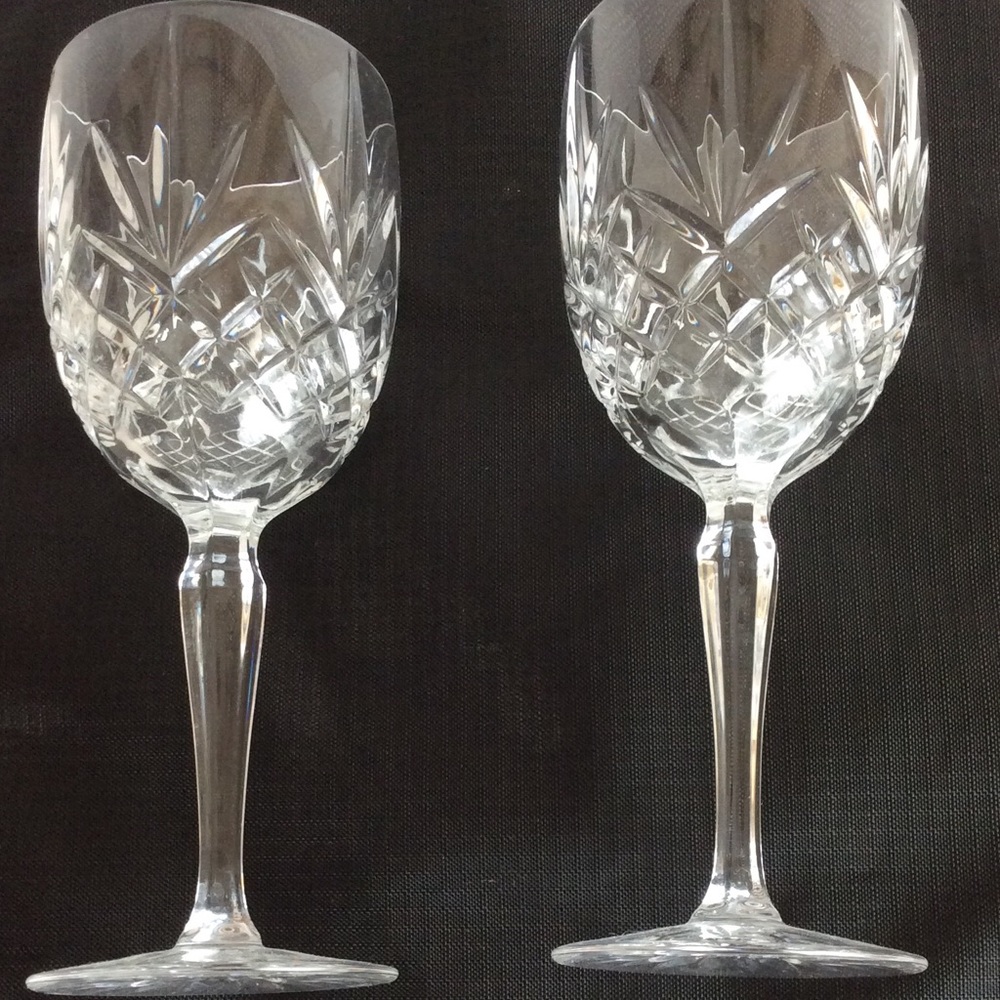 Set of 6 wine glasses tall stems 8 oz crystal glasses stunning wine glasses